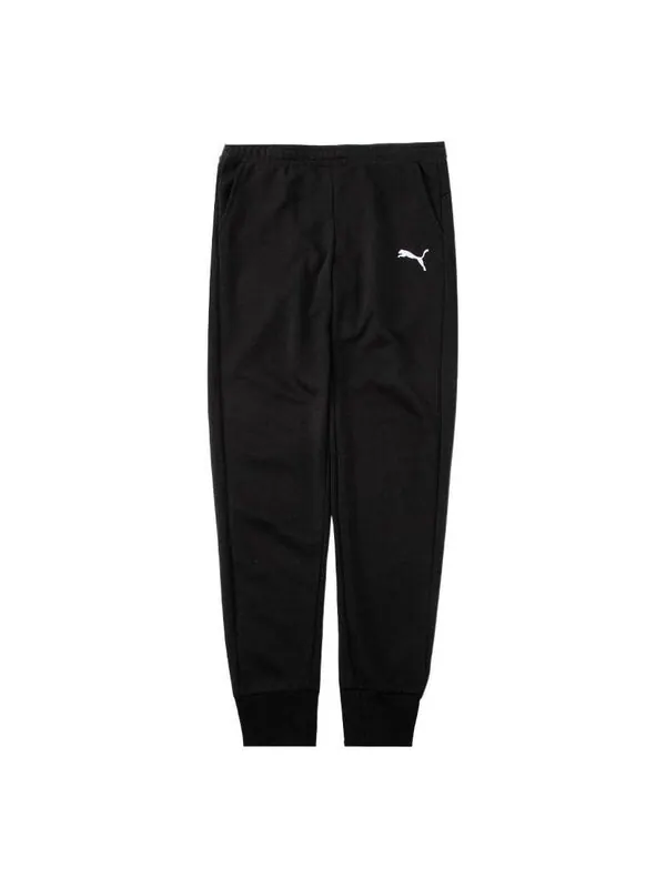 Брюки ess logo pants 'black' Puma — изображение 1 из 4, черный