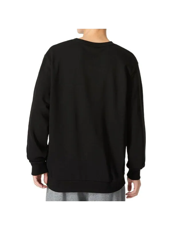 Свитер ess logo crew sweater 'black' Puma — изображение 3 из 3, черный