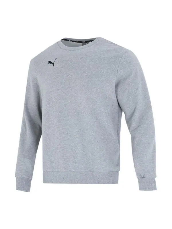 Свитер ess logo crew sweater 'grey' Puma