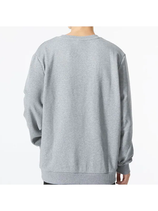 Свитер ess logo crew sweater 'grey' Puma — изображение 3 из 4, серый