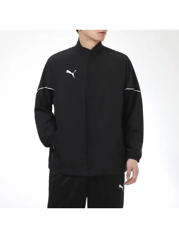 Куртка team rise sideline jacket 'black' Puma — изображение 3 из 4, черный