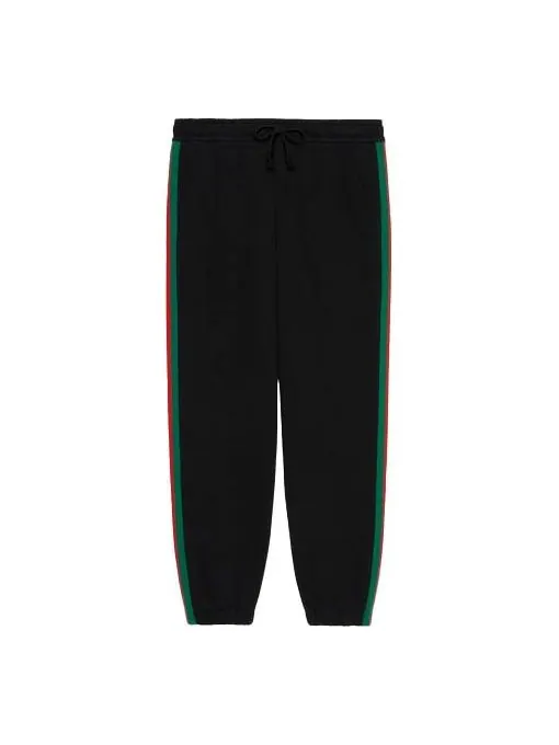Спортивные брюки Gucci x THE NORTH FACE Crossover SS21, с принтом Webbing, хлопок — изображение 1 из 5, черный