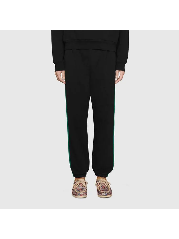 Спортивные брюки Gucci x THE NORTH FACE Crossover SS21, с принтом Webbing, хлопок — изображение 4 из 5, черный
