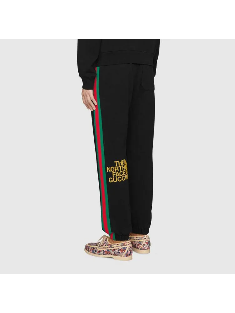 Спортивные брюки Gucci x THE NORTH FACE Crossover SS21, с принтом Webbing, хлопок — изображение 5 из 5, черный