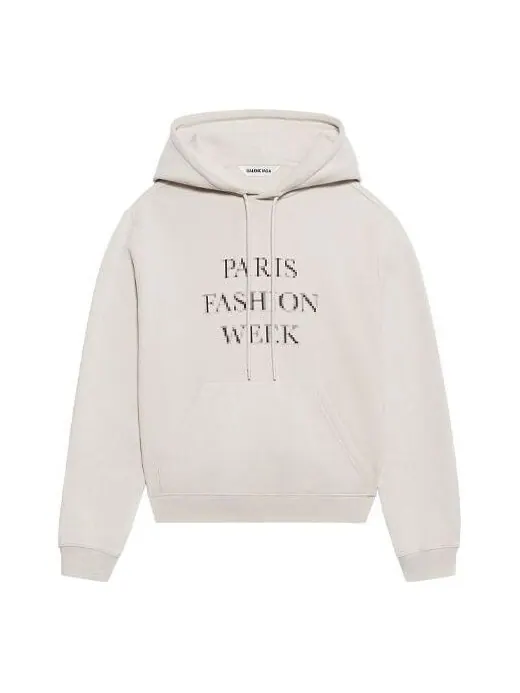 Свитер ss21 fashion week shrunk hooded sweatshirt grey Balenciaga — изображение 1 из 4, серый