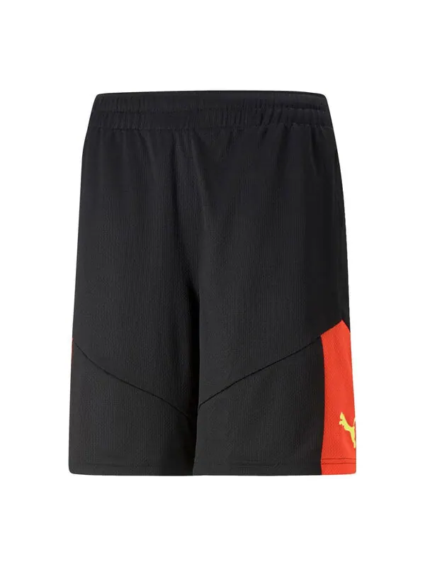 Шорты individual final shorts 'black' Puma — изображение 2 из 2, черный/оранжевый