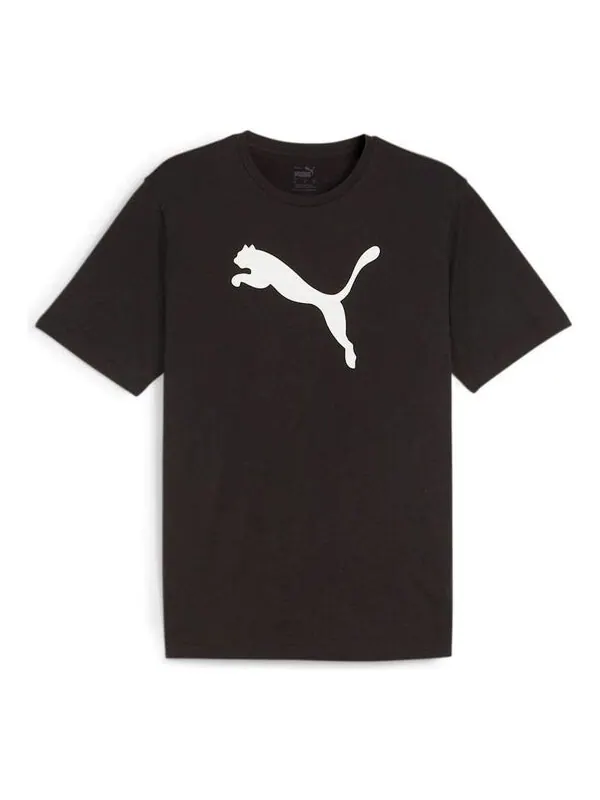 Футболка teamrise logo cotton t-shirt 'black' Puma — изображение 1 из 2, черный/белый