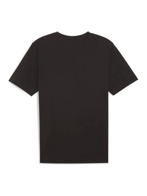 Футболка teamrise logo cotton t-shirt 'black' Puma — изображение 2 из 2, черный/белый