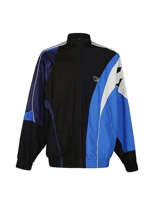 Куртка split tracksuit jacket 'black blue' Balenciaga — изображение 1 из 4, черный/синий