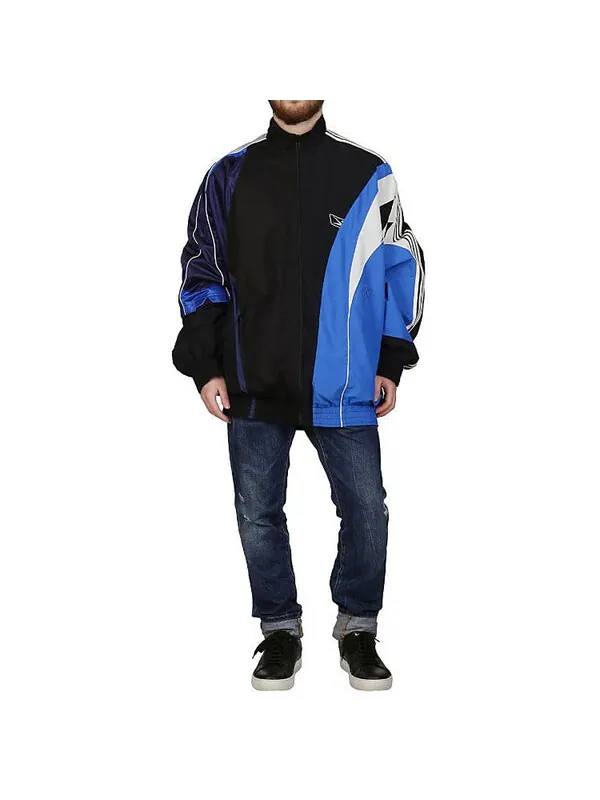 Куртка split tracksuit jacket 'black blue' Balenciaga — изображение 2 из 4, черный/синий