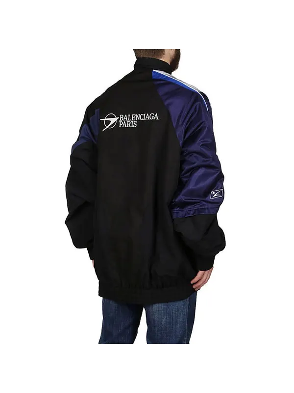 Куртка split tracksuit jacket 'black blue' Balenciaga — изображение 3 из 4, черный/синий