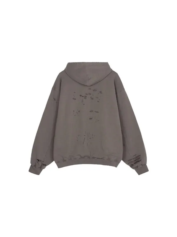 Толстовка caps destroyed hoodie 'tan' Balenciaga — изображение 2 из 4, бежевый