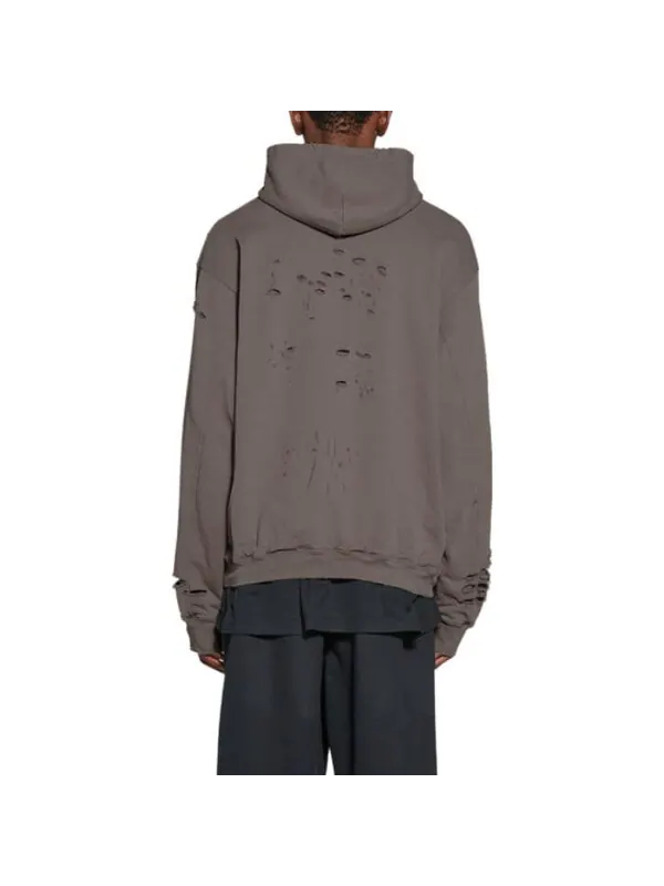 Толстовка caps destroyed hoodie 'tan' Balenciaga — изображение 4 из 4, бежевый