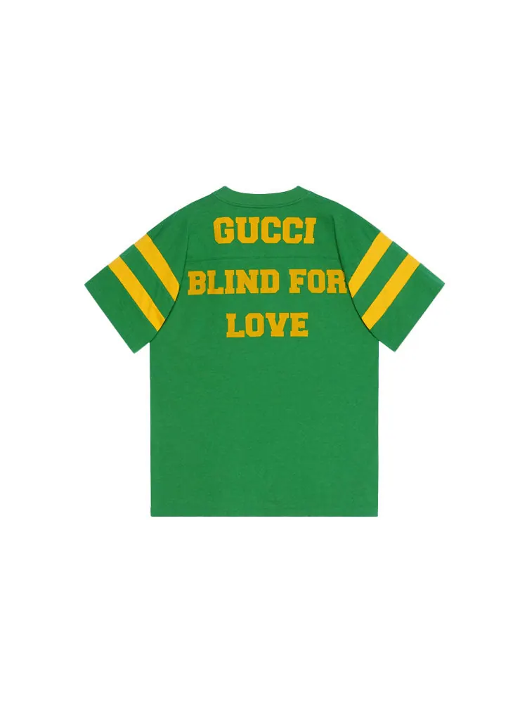 Футболка Gucci SS21 1921 Series Alphabet Printing Casual Short Sleeve Unisex — изображение 2 из 7, зеленый