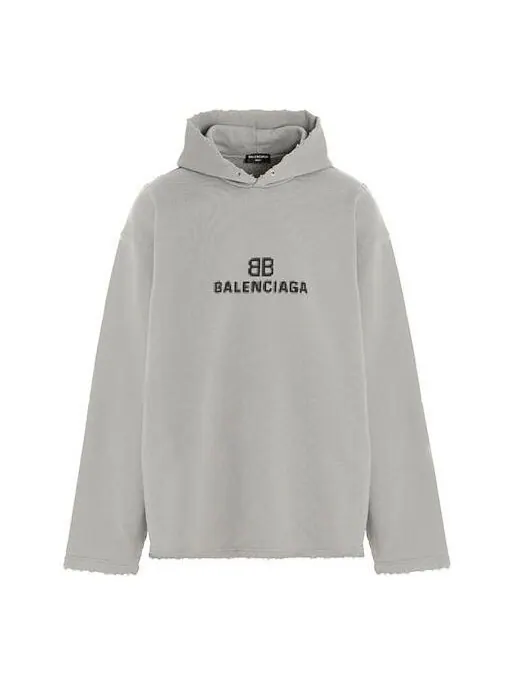 Толстовка bb pixel print hoodie 'grey' Balenciaga — изображение 1 из 4, серый