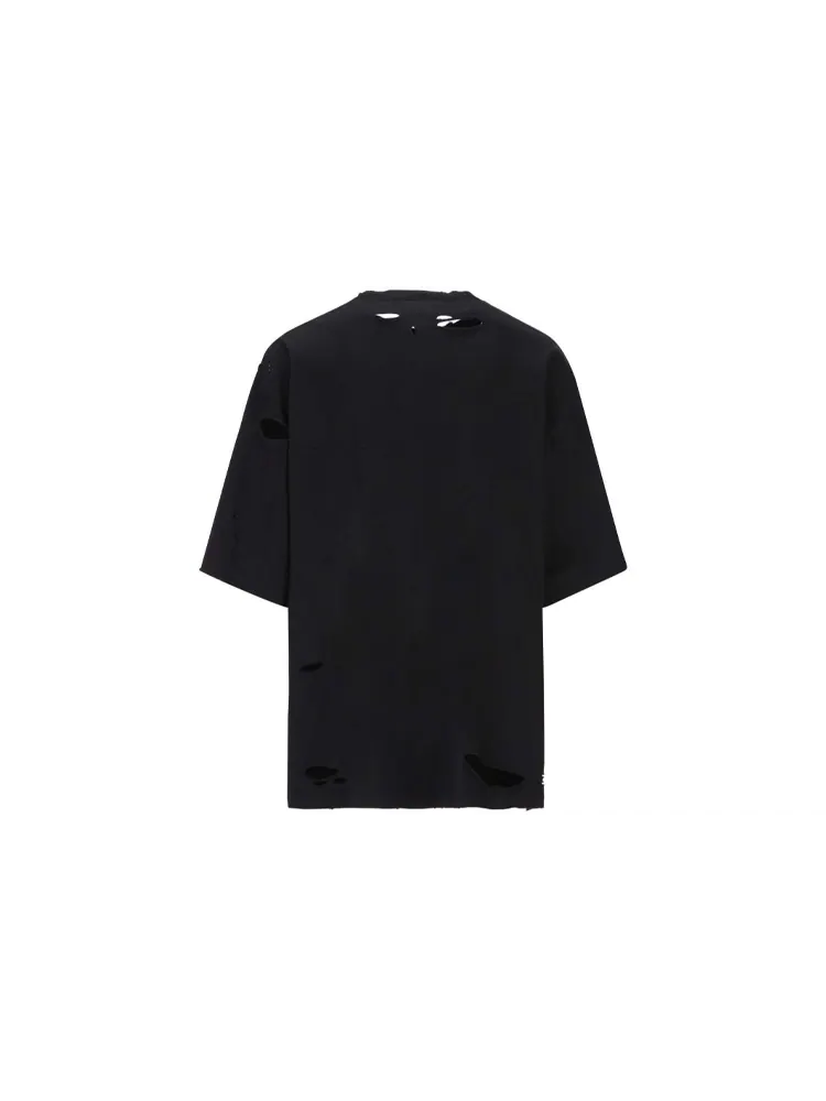Футболка Balenciaga Destroyed T-Shirt 'Black' — изображение 2 из 8, черный