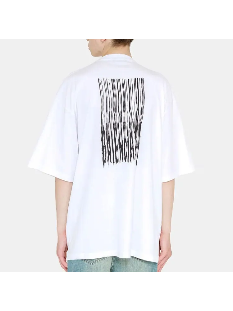 Футболка Balenciaga Barcode T-Shirt 'White' — изображение 3 из 4, белый