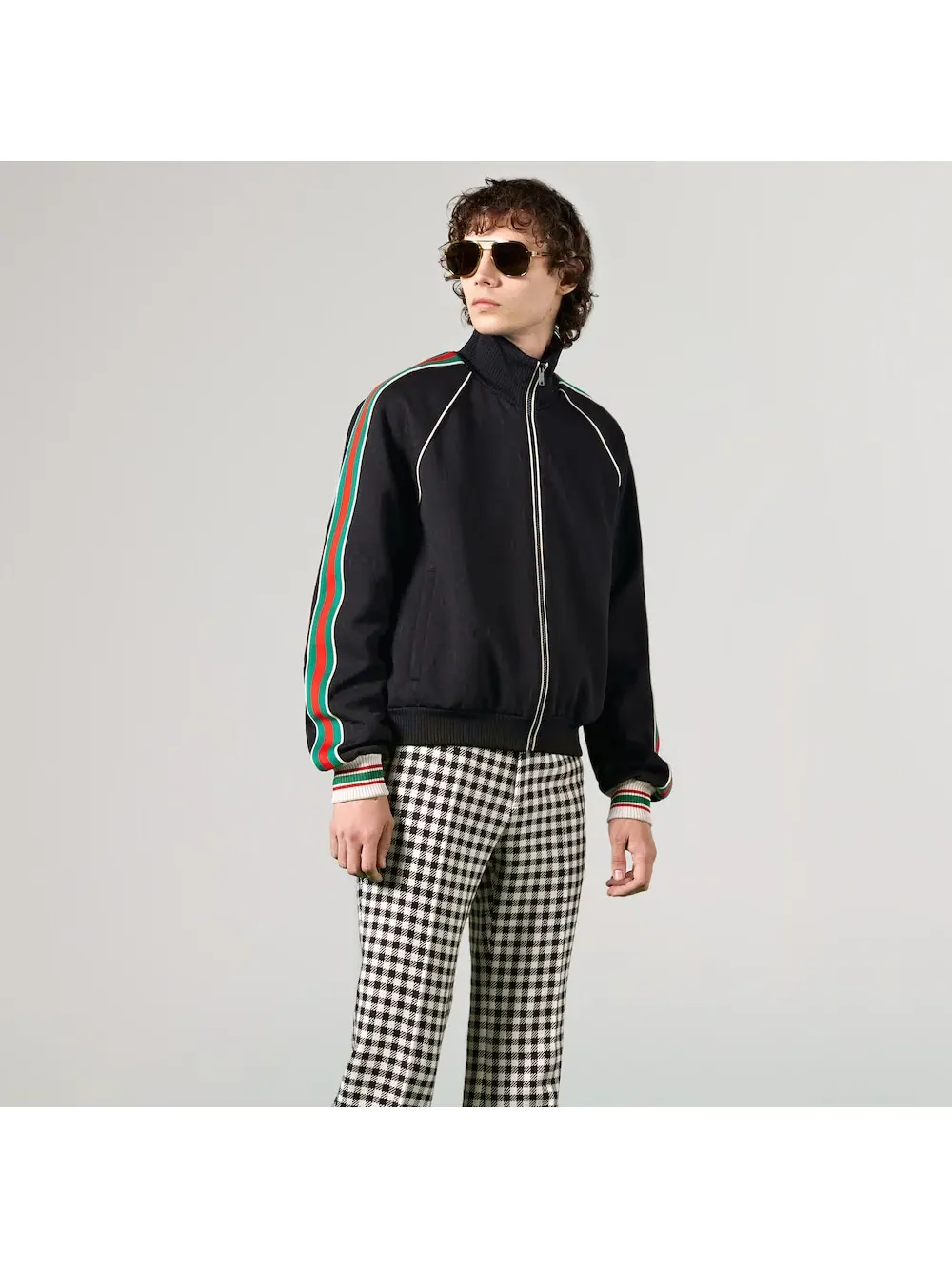 Куртка Gucci GG Jacquard Jersey Zip — изображение 1 из 12, черный