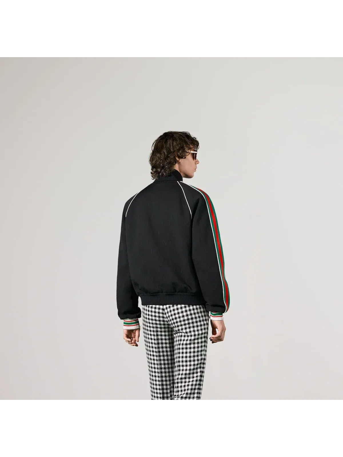 Куртка Gucci GG Jacquard Jersey Zip — изображение 2 из 12, черный