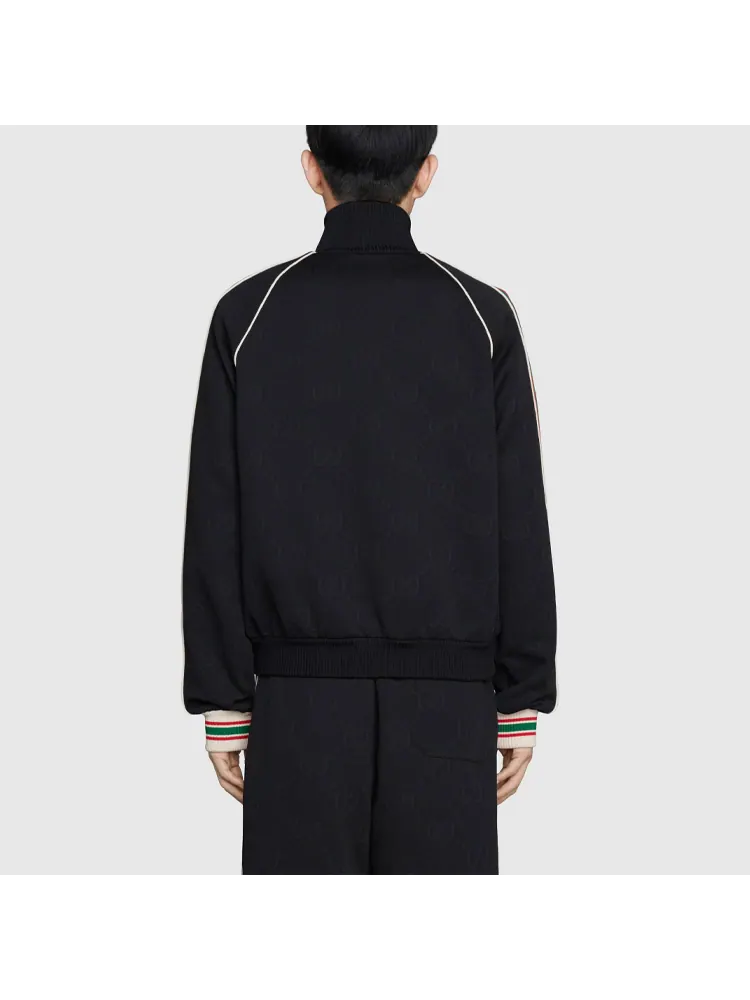 Куртка Gucci GG Jacquard Jersey Zip — изображение 5 из 12, черный