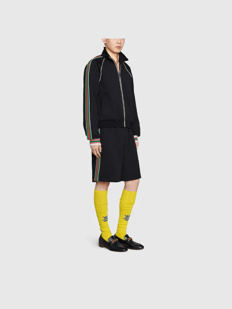 Куртка Gucci GG Jacquard Jersey Zip — изображение 6 из 12, черный