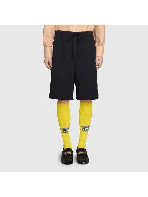 Шорты Gucci GG Jacquard Jersey Bermuda Short — изображение 2 из 4, черный