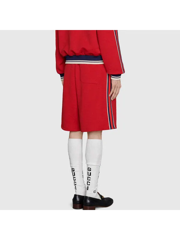 Шорты Gucci gg knitted shorts — изображение 3 из 4, красный/черный/белый