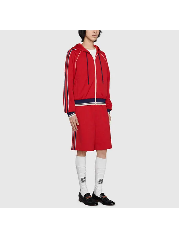 Шорты Gucci gg knitted shorts — изображение 4 из 4, красный/черный/белый