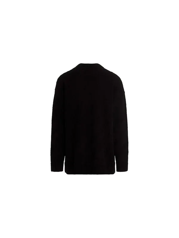 Свитер jacquard logo knit sweater 'black' Balenciaga — изображение 2 из 2, черный
