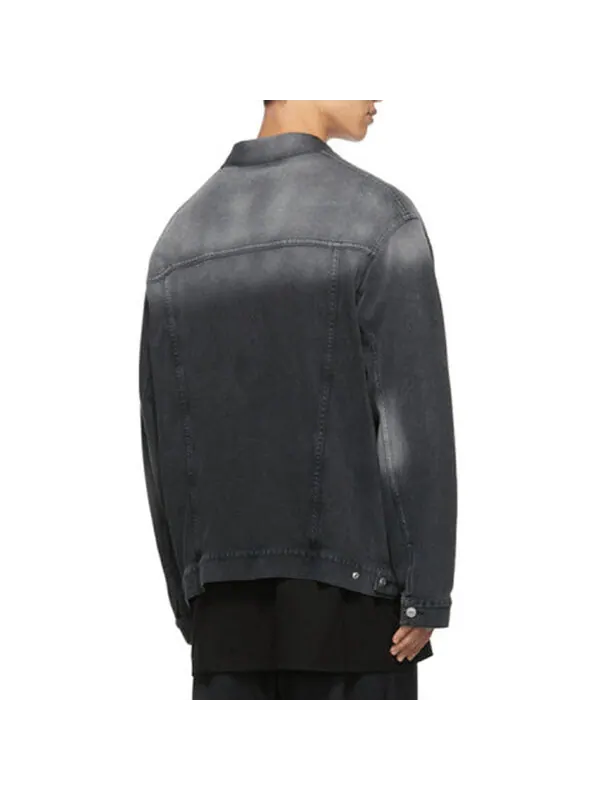 Куртка washed denim jacket large fit 'black' Balenciaga — изображение 4 из 4, черный