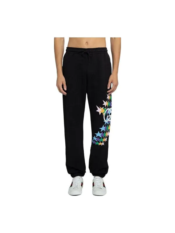 Брюки Gucci Graphic Print Lounge Pants — изображение 1 из 4, черный