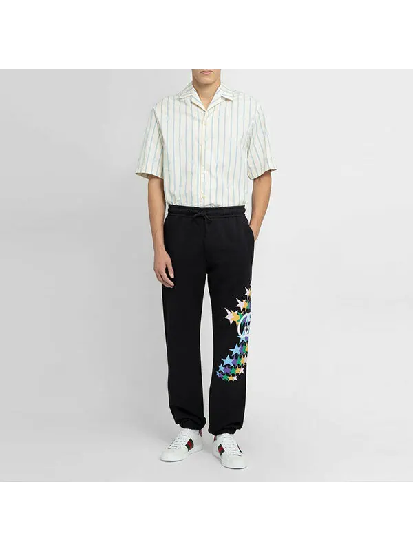 Брюки Gucci Graphic Print Lounge Pants — изображение 3 из 4, черный