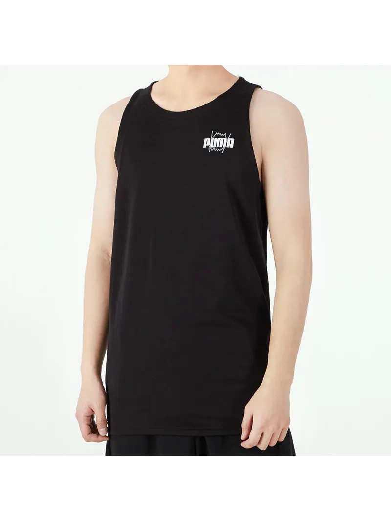 Спортивный топ PUMA Behind the Back Tank 'Black' 670833-02 — изображение 3 из 5, черный