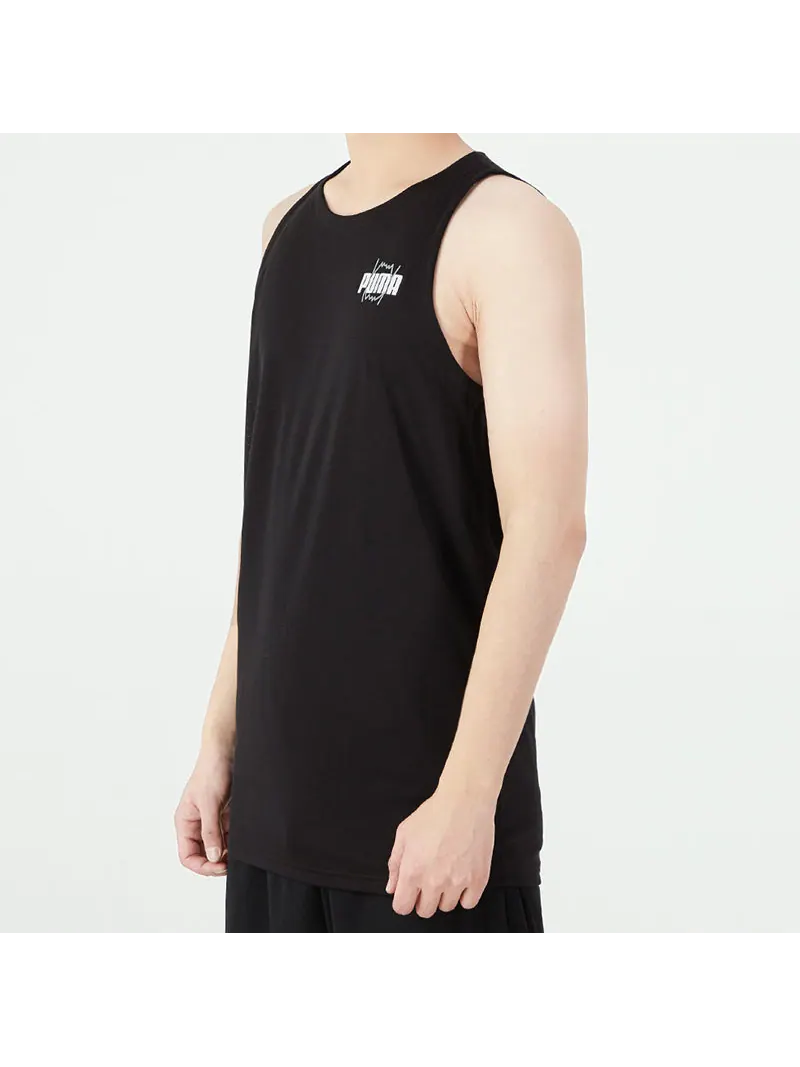 Спортивный топ PUMA Behind the Back Tank 'Black' 670833-02 — изображение 5 из 5, черный