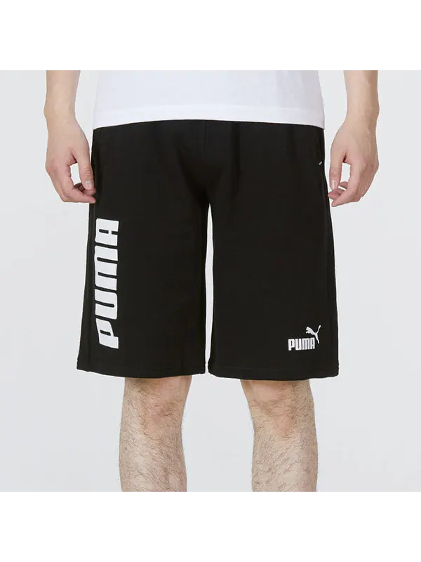 Шорты power 11 inch shorts 'black' Puma — изображение 3 из 4, черный/белый