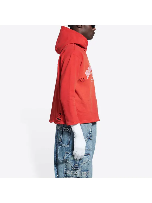 Толстовка maison cropped hoodie 'cardi red' Balenciaga — изображение 4 из 4, красный