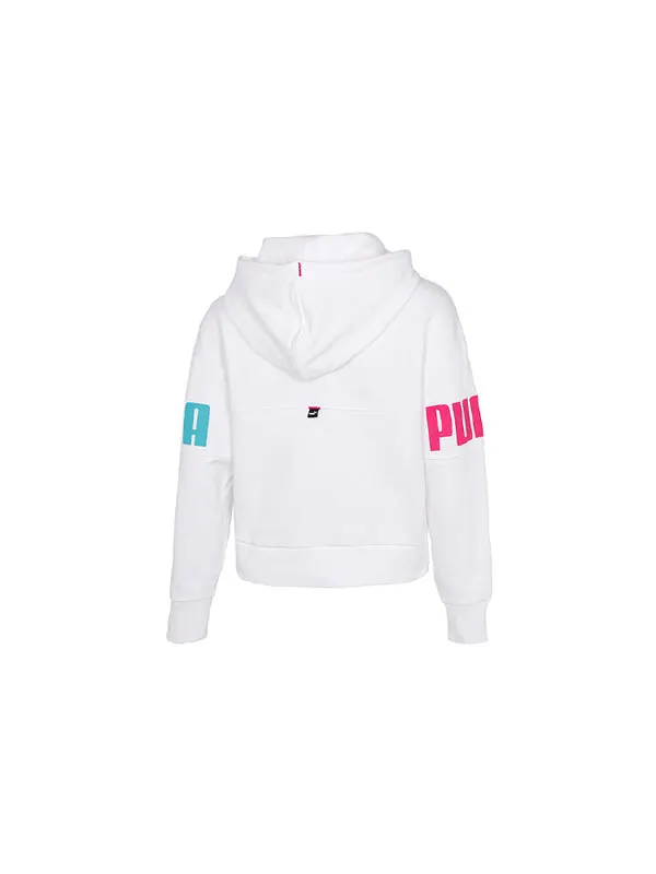 Свитер contrasting colors alphabet logo pattern loose hoodie white Puma — изображение 2 из 2, белый