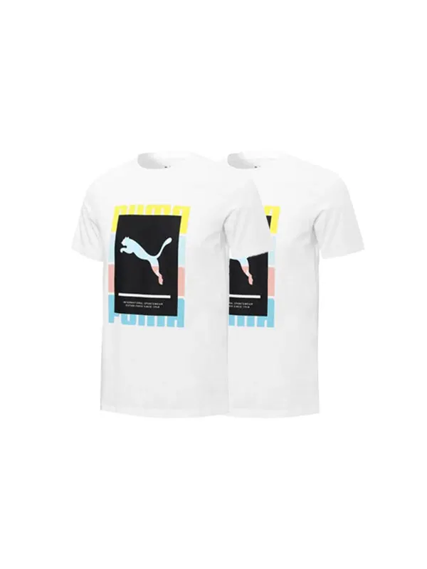 Футболка summer court t-shirt 'white' Puma — изображение 3 из 3, белый