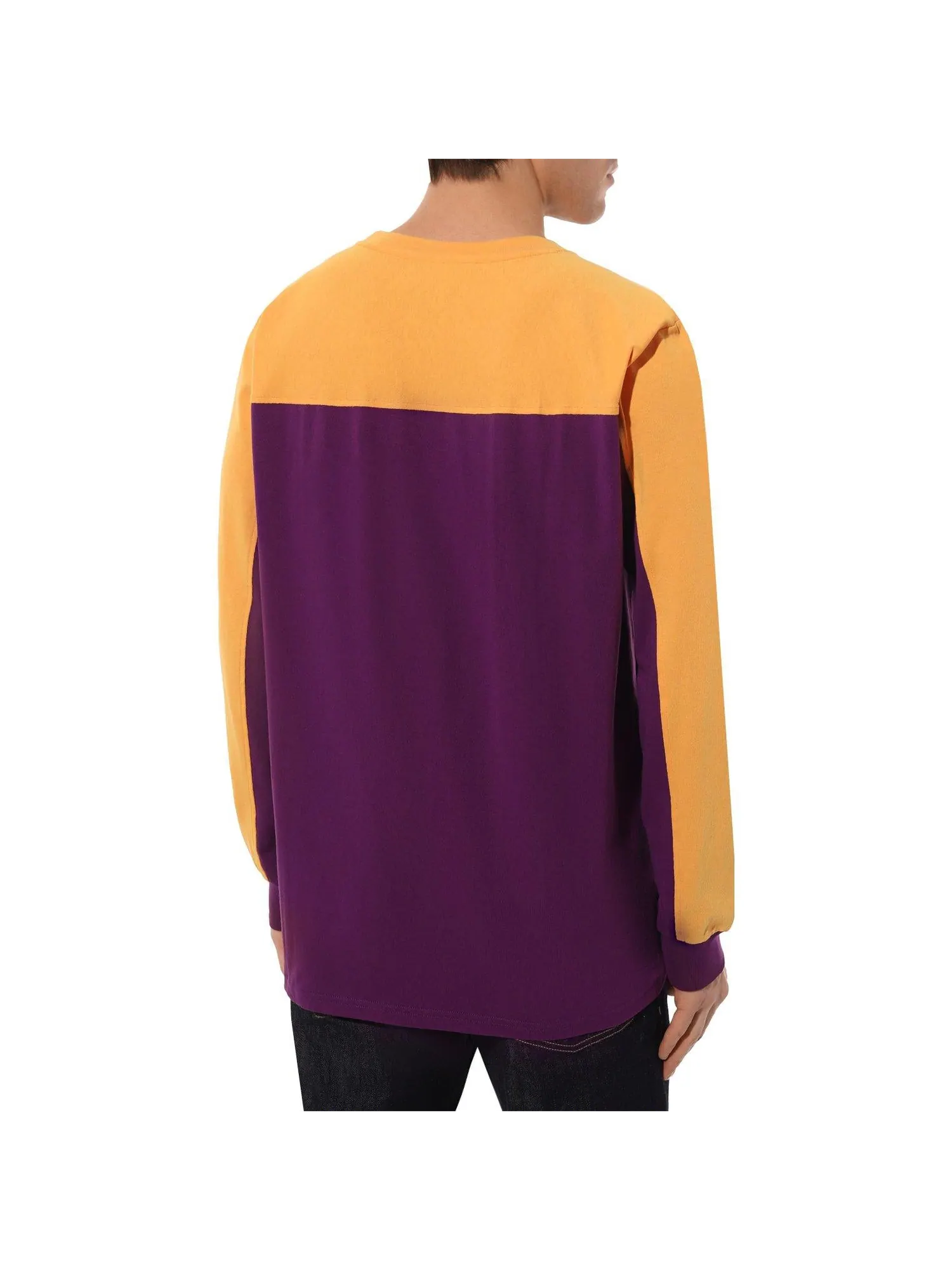 Футболка Gucci x The North Face Long Sleeve Cotton T-Shirt 'Purple Yellow' — изображение 3 из 4, фиолетовый