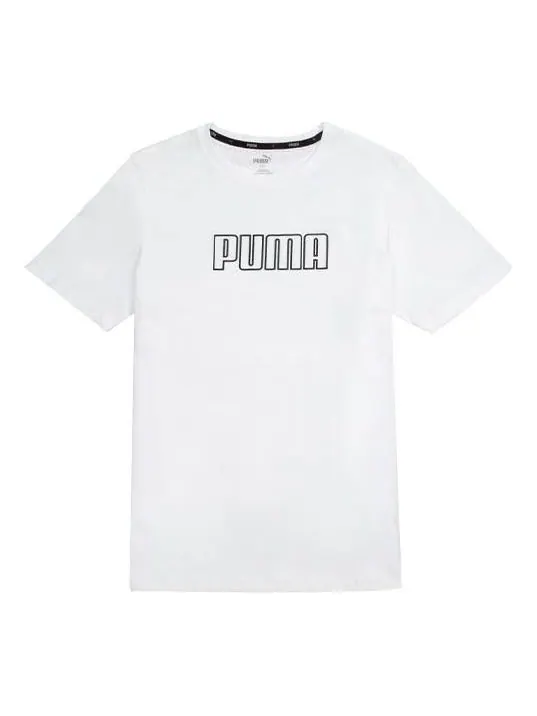 Футболка essentials logo t-shirt 'white' Puma — изображение 1 из 3, белый