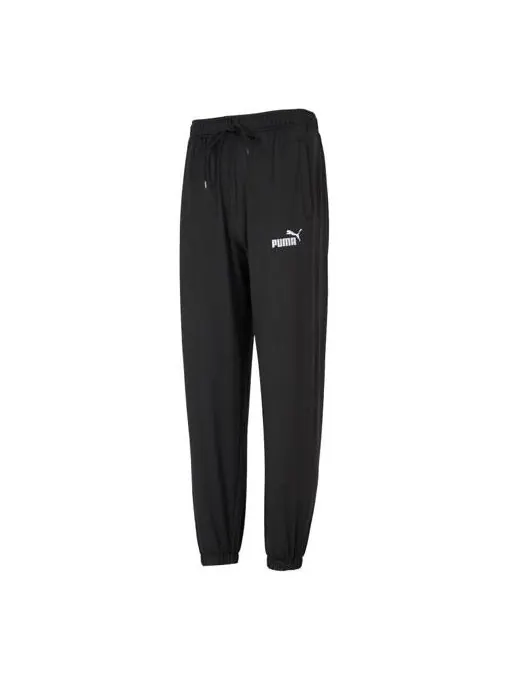 Брюки logo straight fit trackpants 'black' Puma — изображение 1 из 4, черный