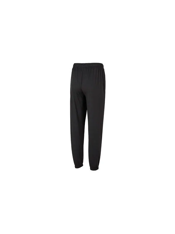Брюки logo straight fit trackpants 'black' Puma — изображение 2 из 4, черный