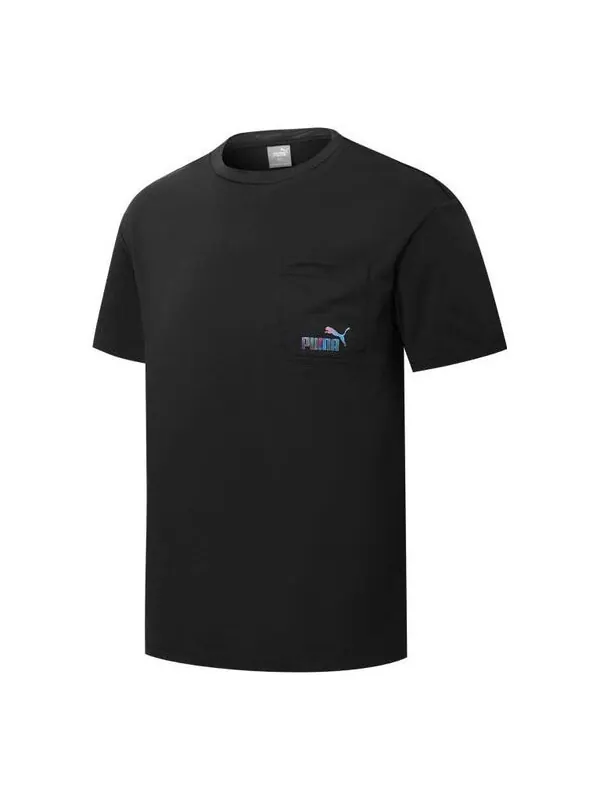 Футболка skb pocket logo tee 'black' Puma — изображение 1 из 2, черный
