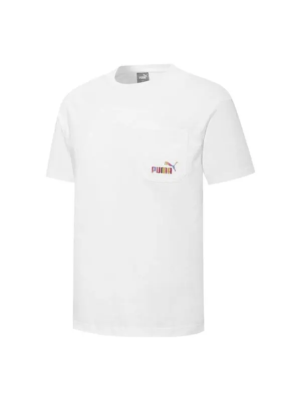 Футболка skb pocket logo tee 'white' Puma — изображение 1 из 2, белый