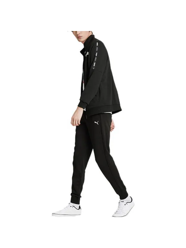 Куртка tape french terry full-zip sweatshirt 'black' Puma — изображение 4 из 4, черный