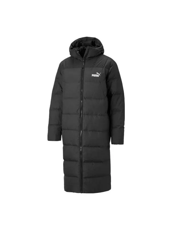 Куртка hooded down coat jacket 'black' Puma — изображение 1 из 4, черный