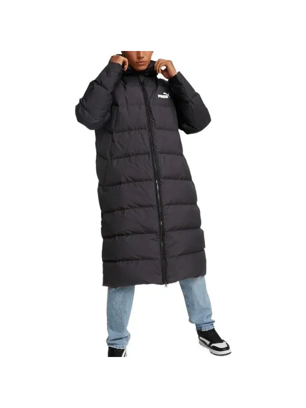 Куртка hooded down coat jacket 'black' Puma — изображение 3 из 4, черный
