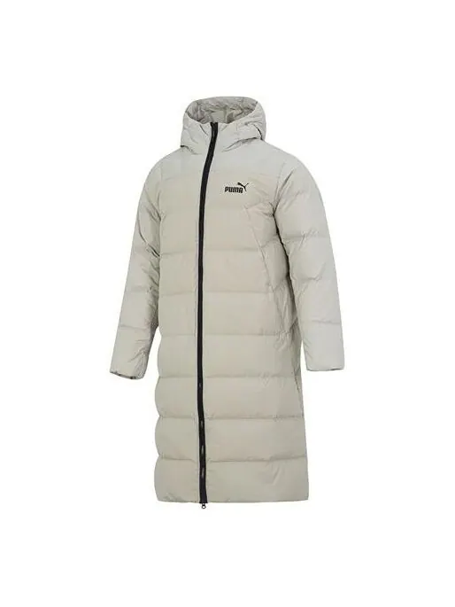 Куртка hooded down coat jacket 'white' Puma — изображение 1 из 4, белый