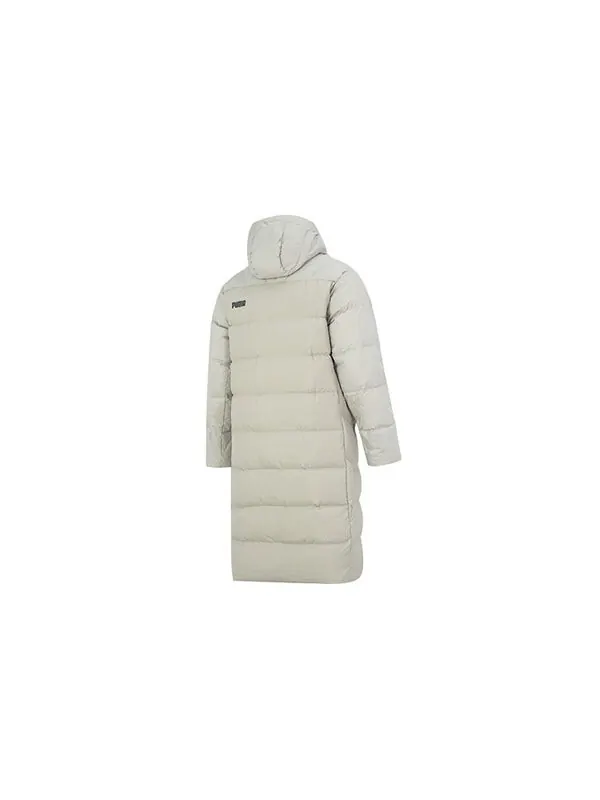 Куртка hooded down coat jacket 'white' Puma — изображение 2 из 4, белый