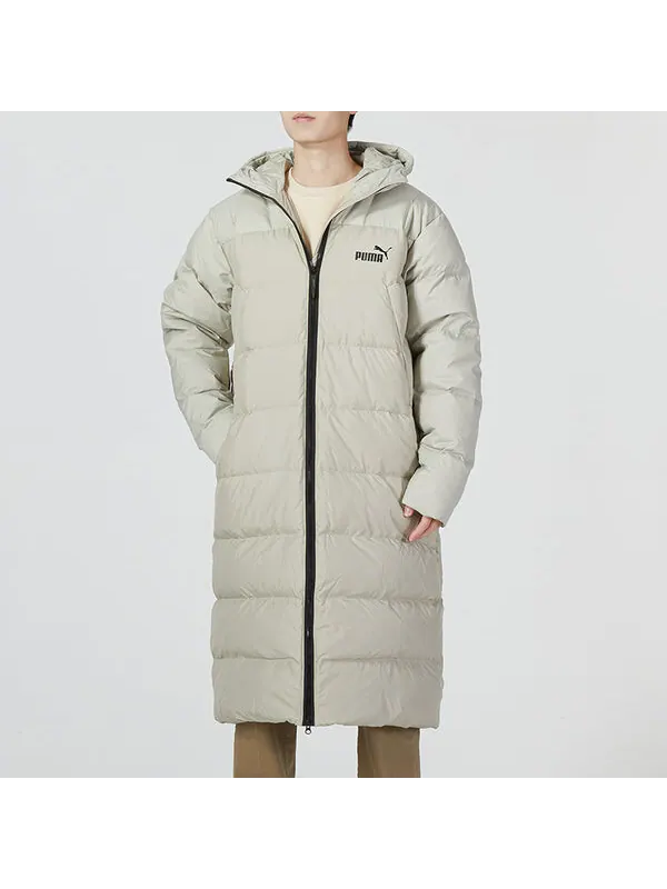 Куртка hooded down coat jacket 'white' Puma — изображение 3 из 4, белый